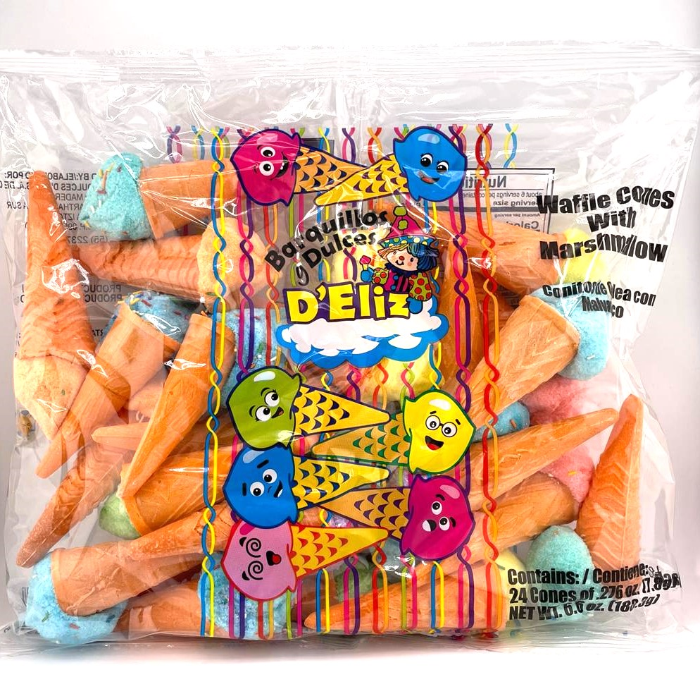 Barquillos y dulces sin chispas 60pz