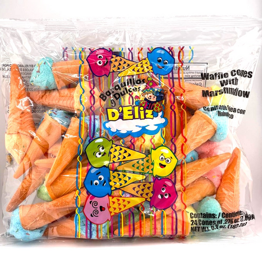 Barquillos y dulces sin chispas 60pz