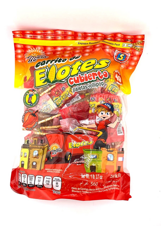 Carrito de elotes cubiertos