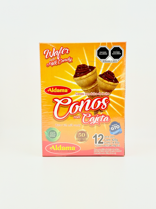 Conos con cajeta