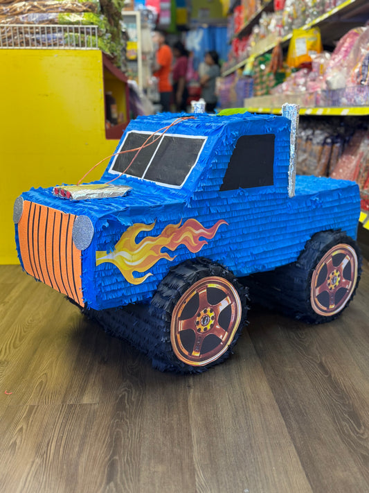 Piñata camioneta azul