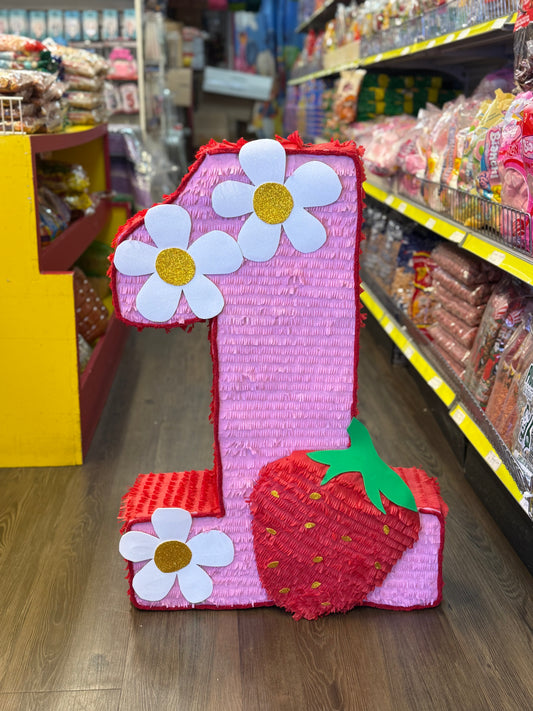 Piñata #1 de fresa personalizada