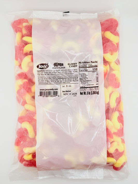 Gomitas de aro de durazno 5 lbs