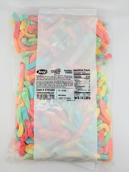 Gomitas de gusano neon 5 lbs