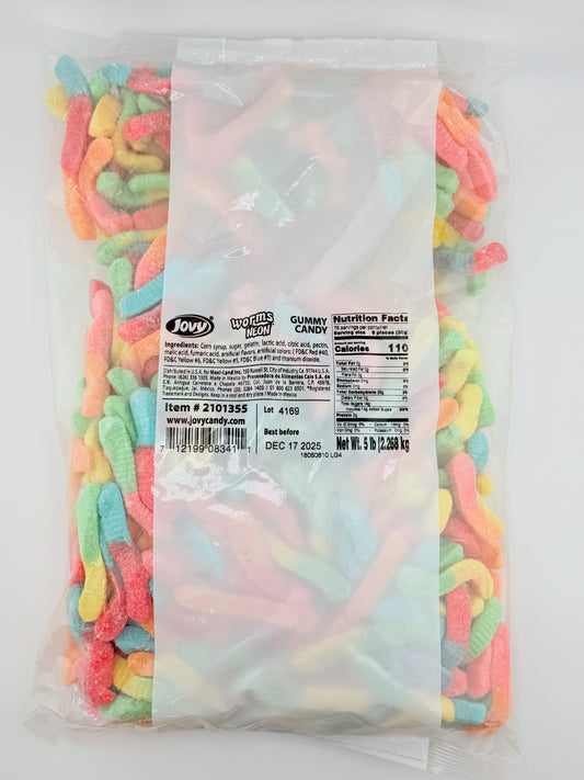 Gomitas de gusano neon 5 lbs